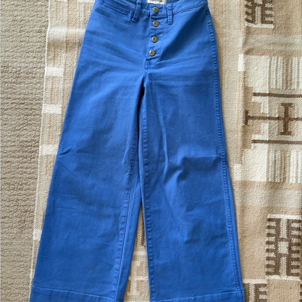 Madewell blue flare pants